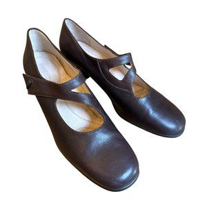 BeautiFeel Katherina Pump Brown Leather Comfort Shoes Mary Jane‎ Size 42/ 11